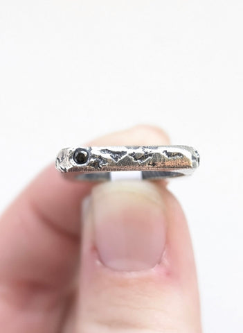 Casted Black CZ Ring, Size 5