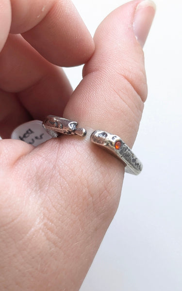Casted Orange CZ Ring, Size 8