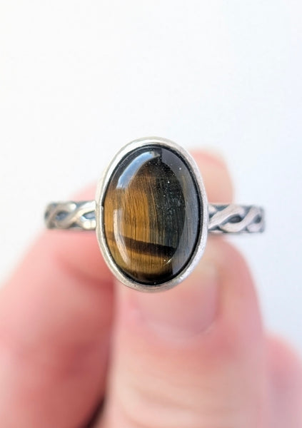 Tigers Eye Ring, Size 12