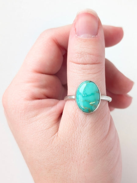 New Lander Turquoise Ring, Size 13.5