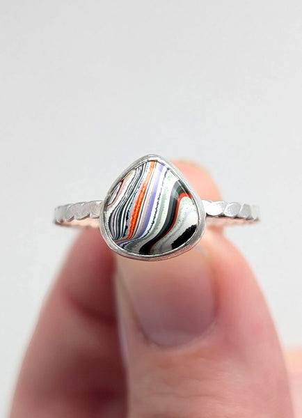Fordite Stacking Ring, Size 10.5