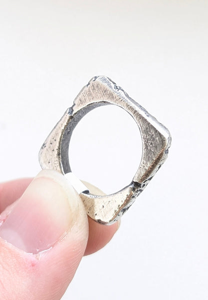Casted Black CZ Ring, Size 5