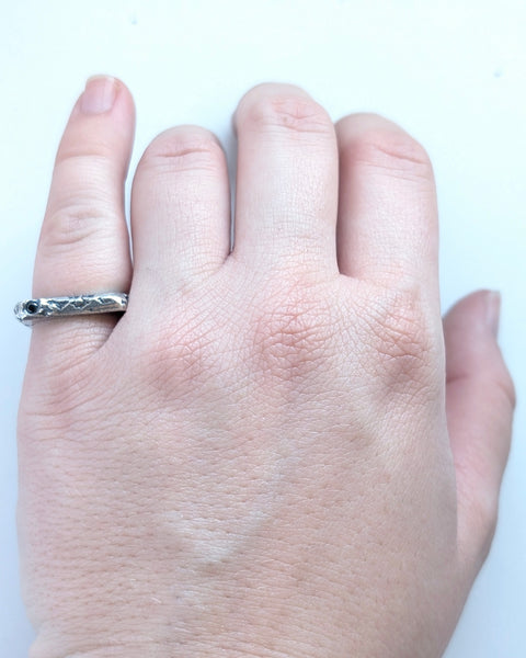 Casted Black CZ Ring, Size 5