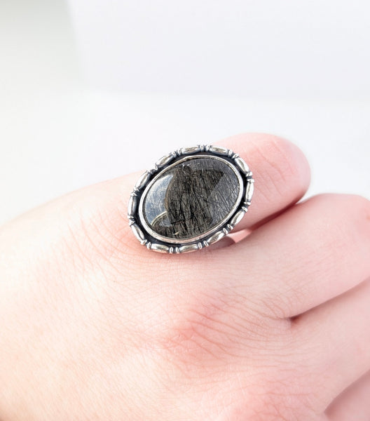 Rutile Quartz Ring, Size 5