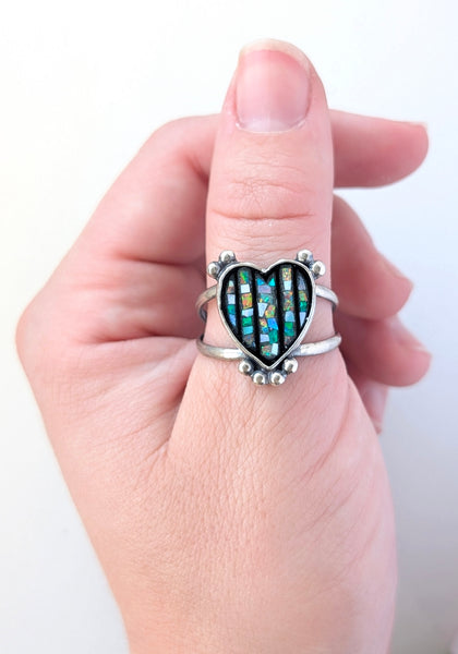 Mosaic Opal Ring, Size 12