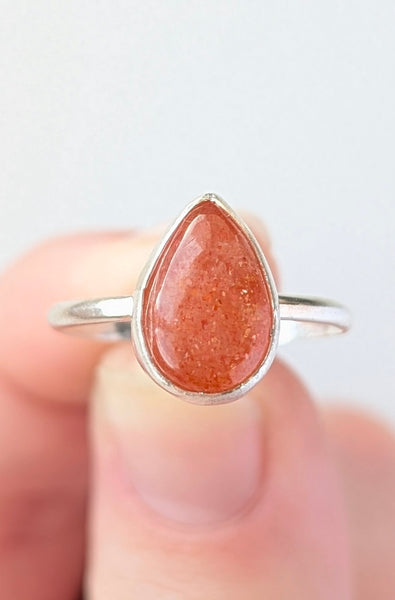 Sunstone Stacking Ring, Size 8