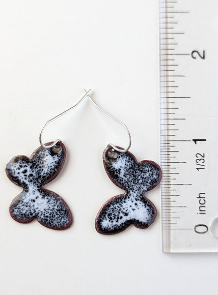 Enameled Butterfly Earrings