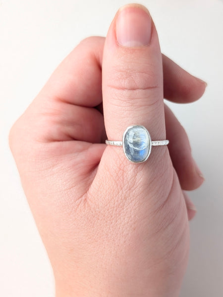 Moonstone Stacking Ring Size 9
