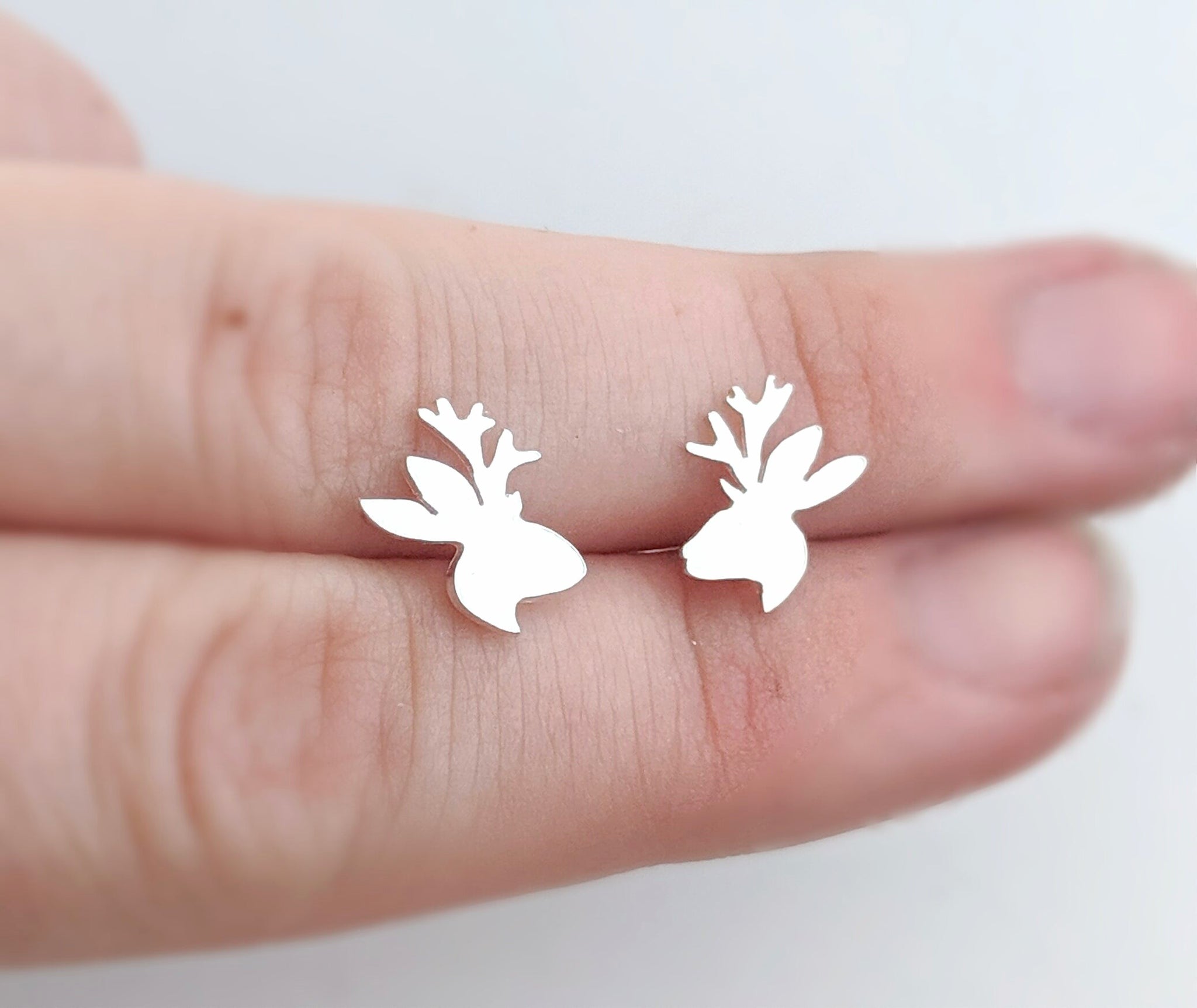 Sterling Silver Jackalope Earrings