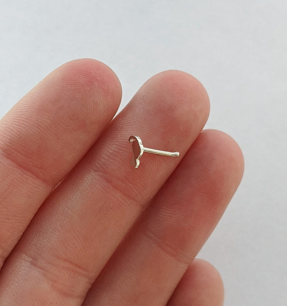 Sterling Silver Cat Nose Stud
