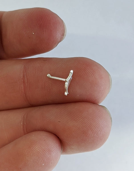Sterling Silver Narwhal Nose Stud