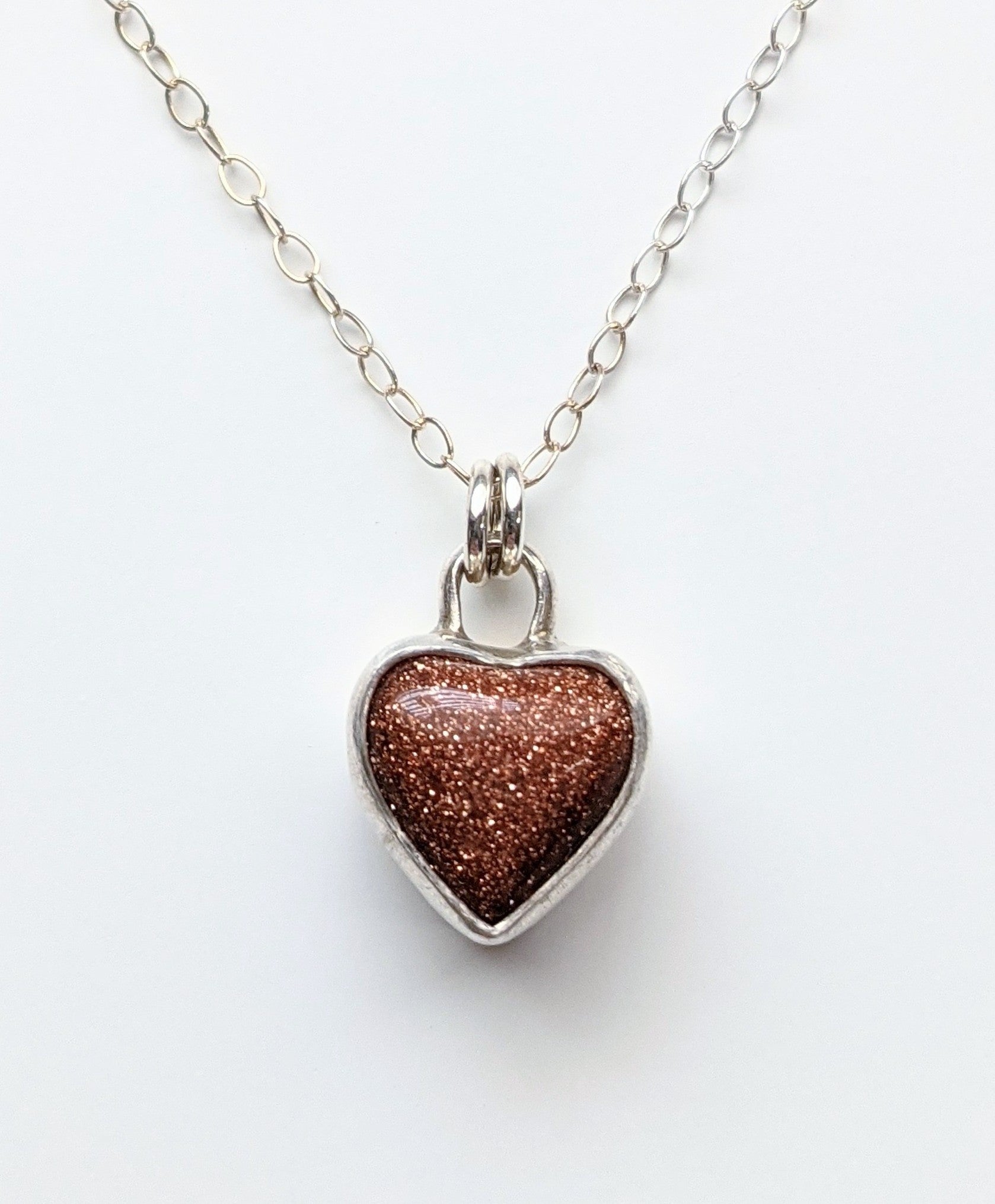 Sterling Silver Goldstone Necklace