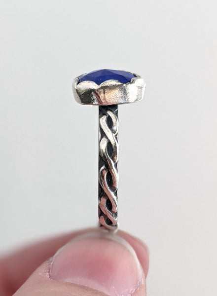 Sterling Silver Lapis Lazuli Ring, size 9 US