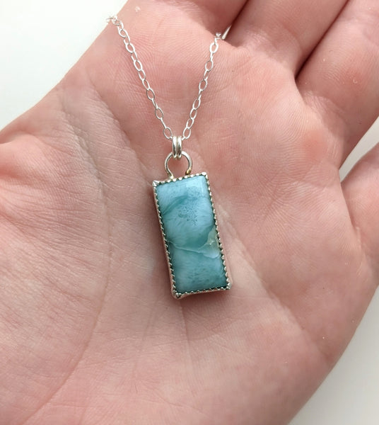 Sterling Silver Larimar Necklace