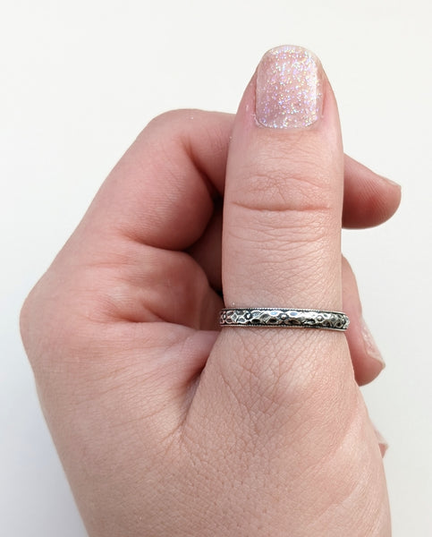 Sterling Silver Sun Pattern Ring