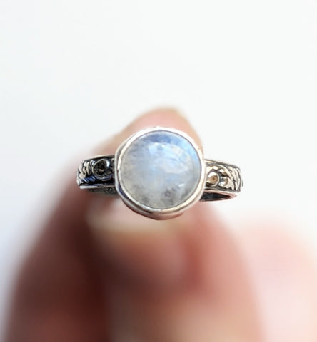 Moonstone Ring Size 5.5 US