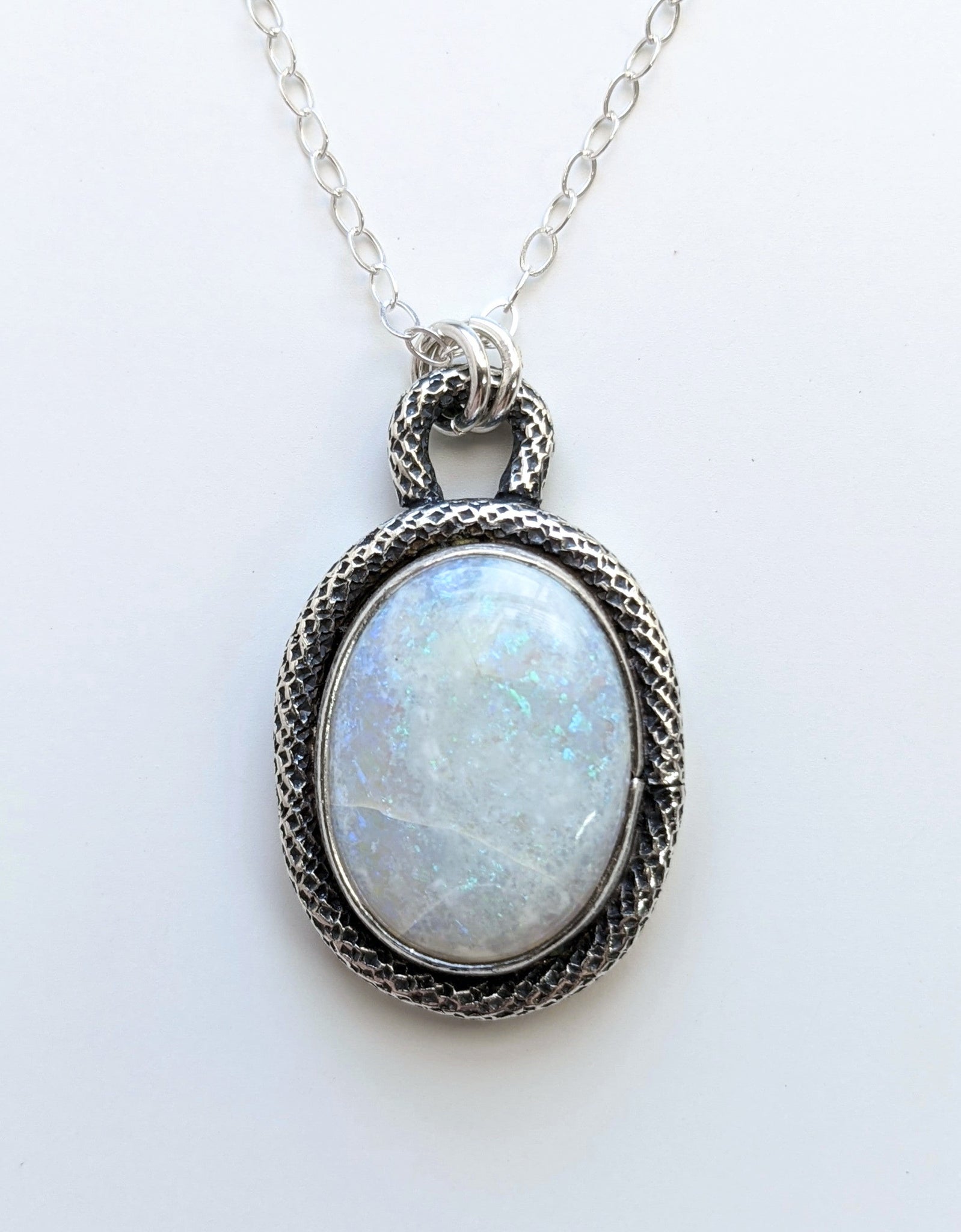 Sterling Silver Boulder Opal Necklace