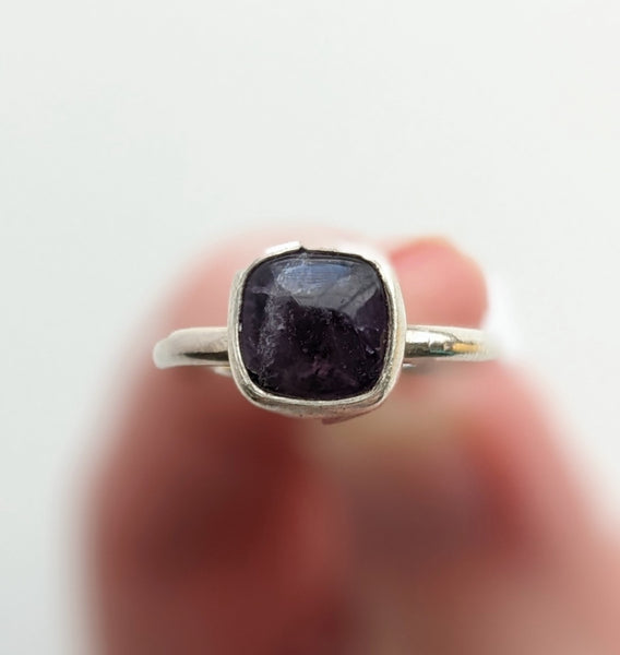 Sterling Silver Amethyst Ring Size 5 US