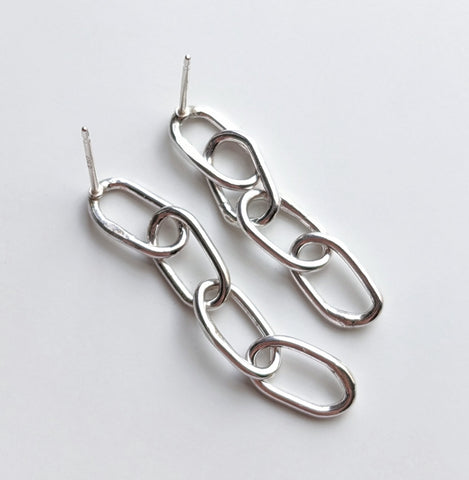 Sterling Silver Chain Earrings