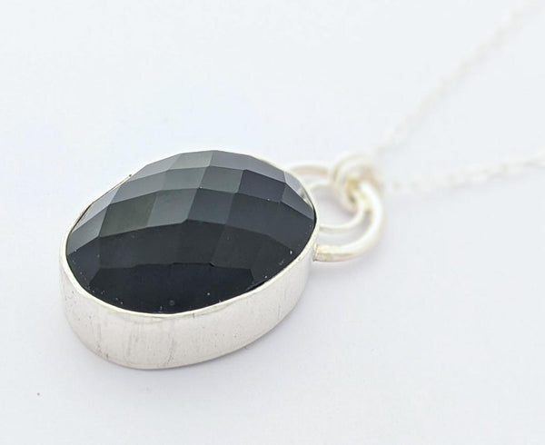 Sterling Silver Black Onyx Necklace